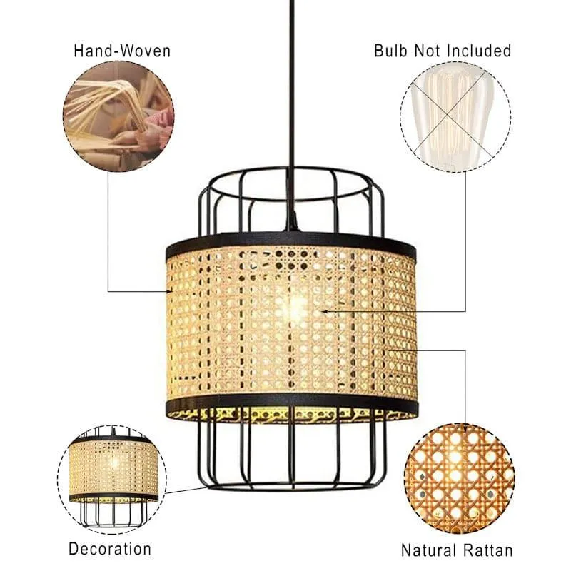 Mystne Rattan Ceiling Lamp - Small media 3