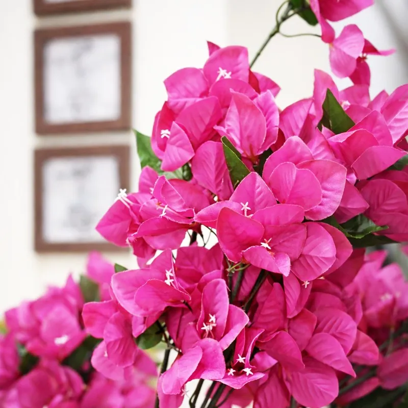 Serenity Bougainvillea Artificial Plant With Black Plastic Pot - 165 cm (5.4 ft) media 7