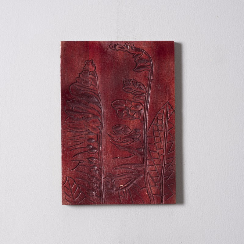 Scarlet Palm Carved Wooden Wall Plate media 4