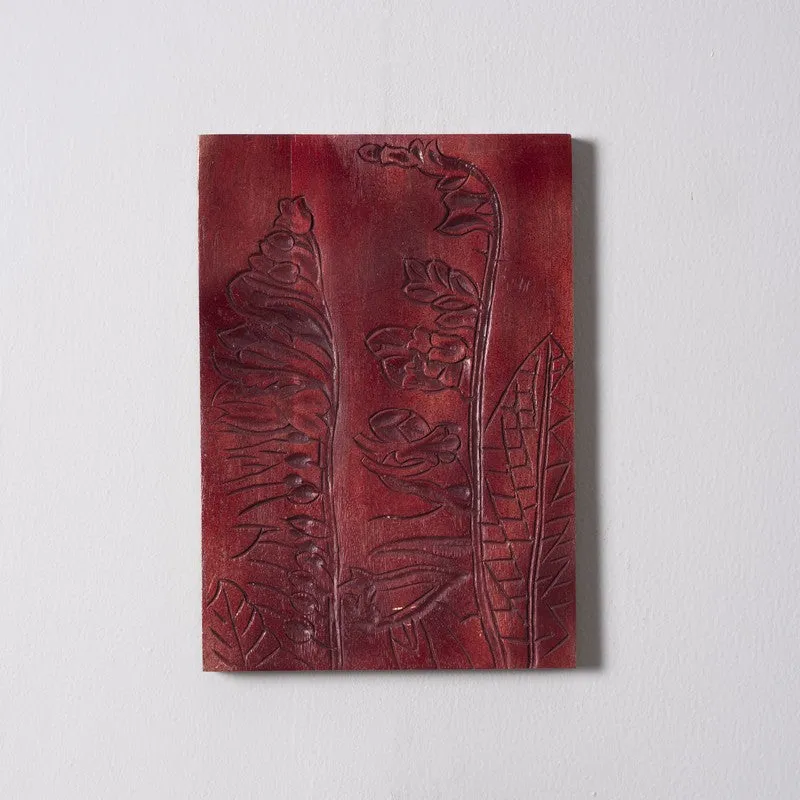 Scarlet Palm Carved Wooden Wall Plate media 4
