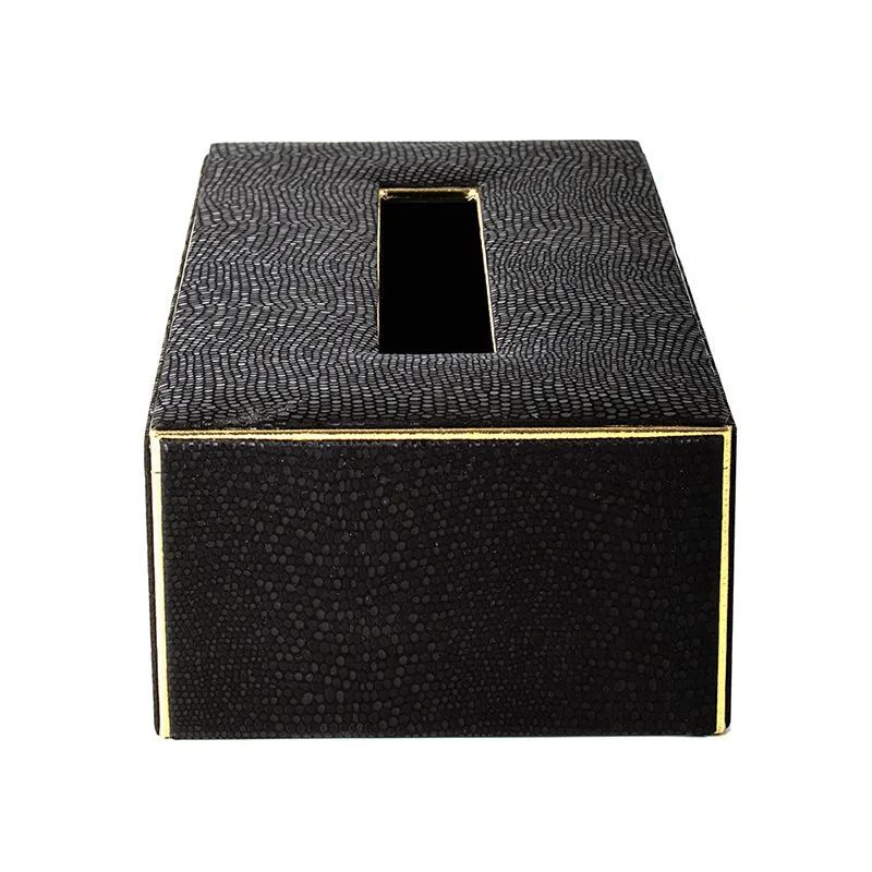 Tisquo Edge Faux Leather Tissue Box - Black media 4