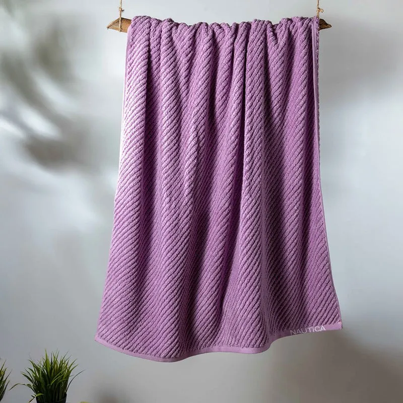 Nautica Riviera Soft Cotton Bath Towel - Lilac media 1