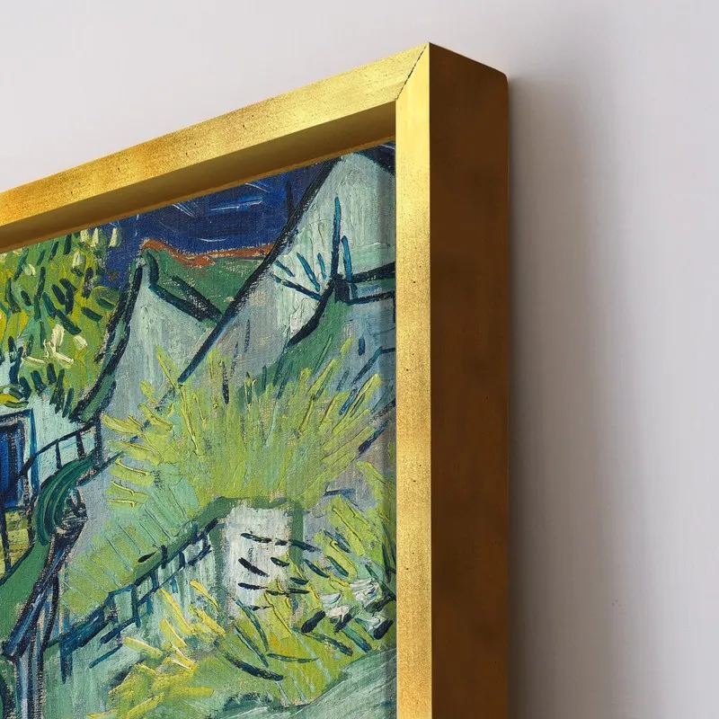 Hillside Hamlet Canvas Wall Painting With Frame media 8