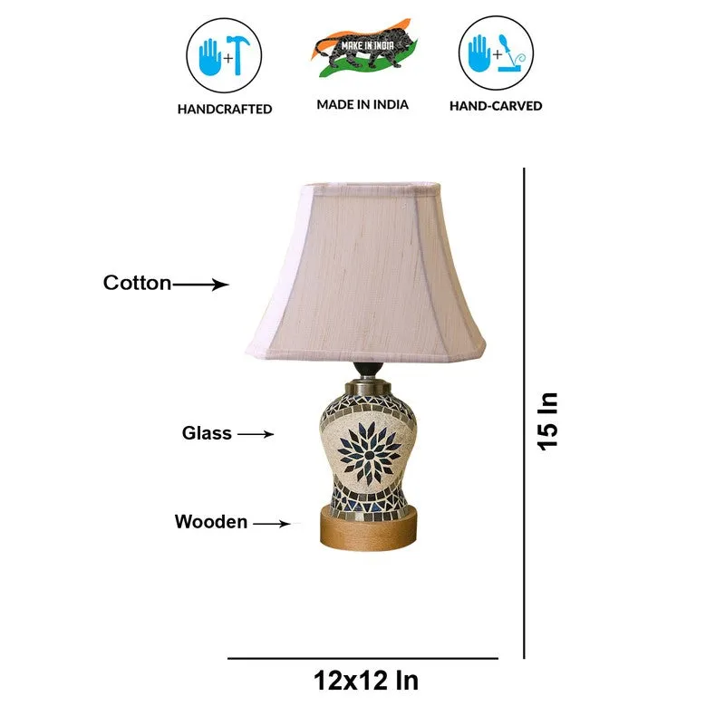 Floranira Square Wooden Table Lamp - Multicolor media 9
