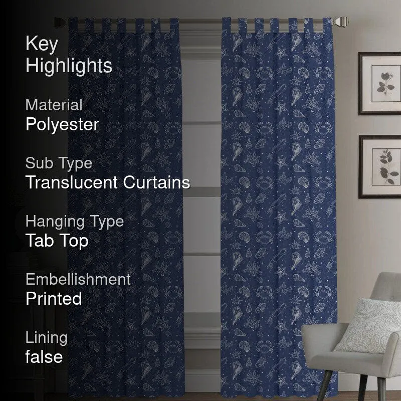Sea Side Tab Top Medium Width Curtain media 2