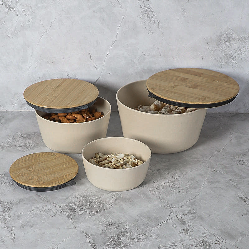 Raine Serving Bowl With Lid (Beige) - Set Of Three media 3