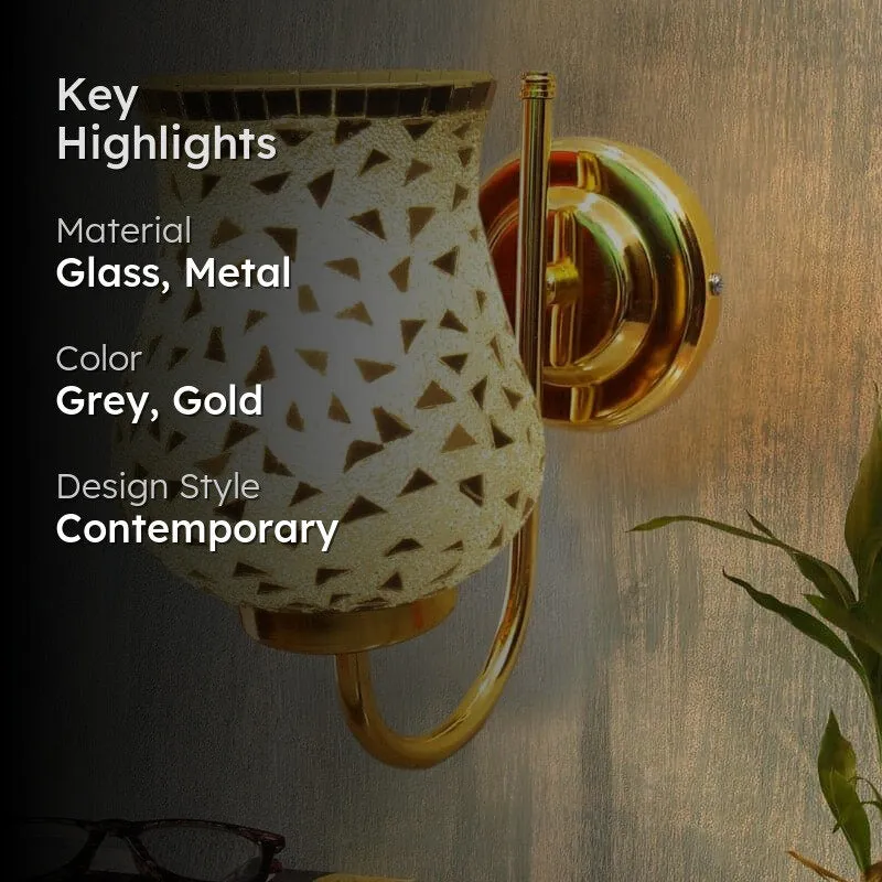 Galora Scatter Goblet Glass & Metal Wall Lamp media 2