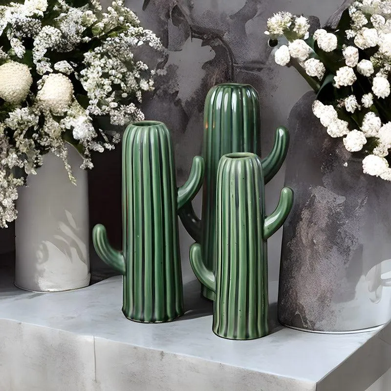 Cacti Bunch Vase - Set Of Three media 1