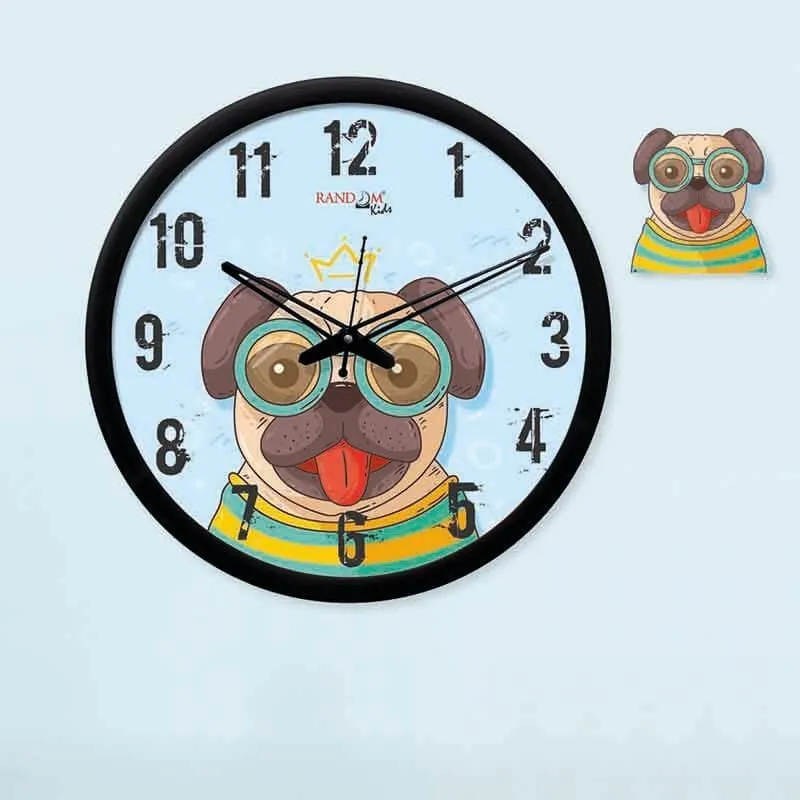The Pug Woof Wall Clock media 1