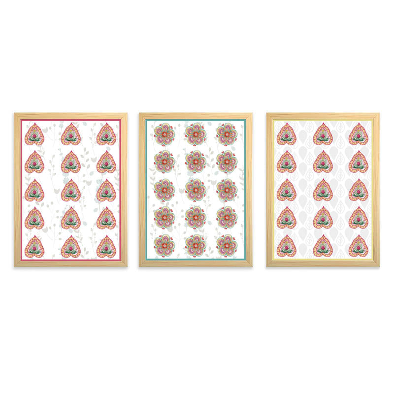 Anjana Ethnic Floral Wall Art - Set Of Three media 4
