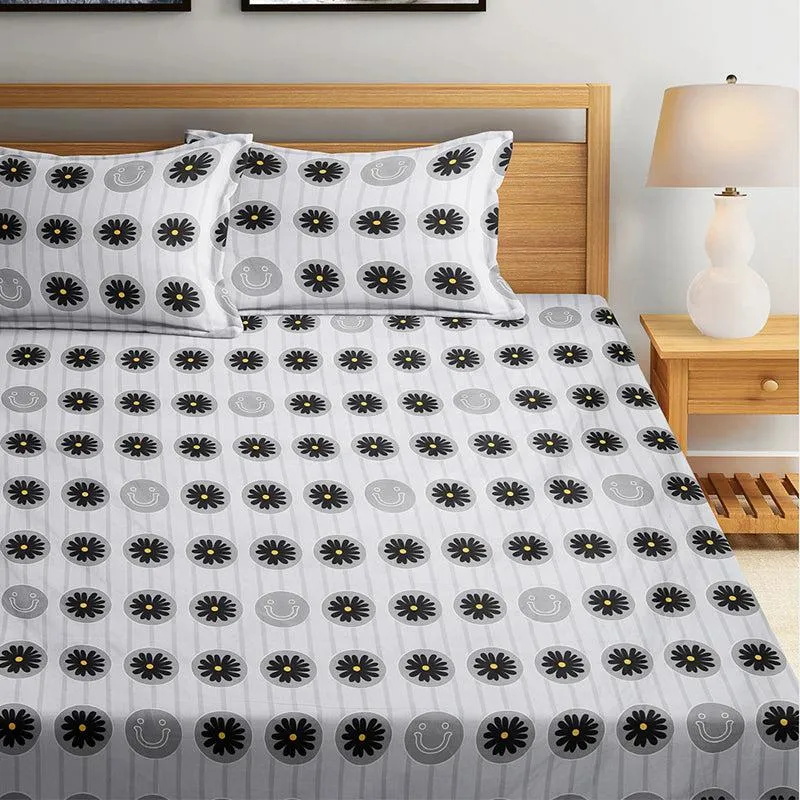 Marley Floral Bedsheet - 150 GSM media 1