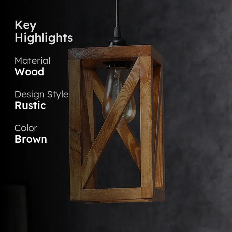 Korra Single Wooden Ceiling Lamp media 2