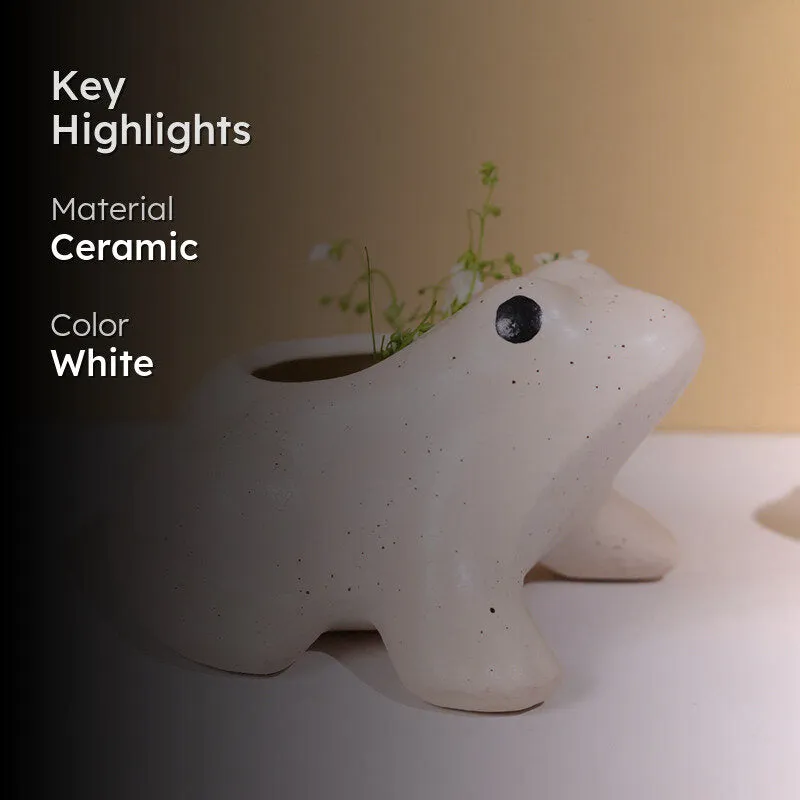 Froggy Ceramic Planter media 2