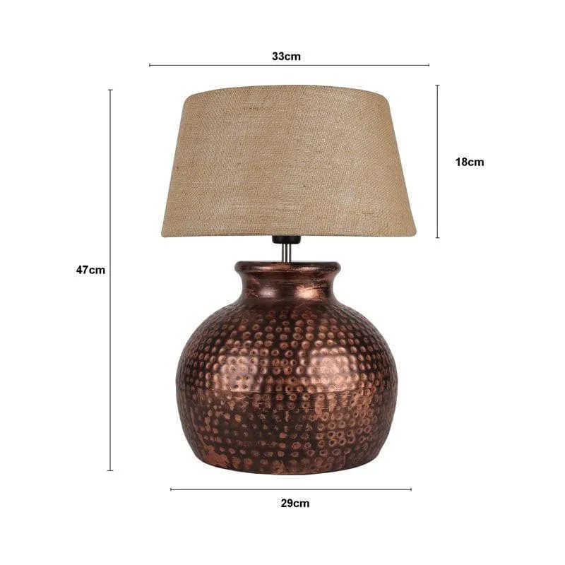 Ruchi Fabric Table Lamp - Beige,Bronze media 5