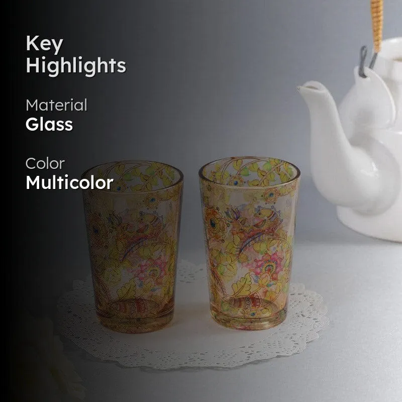 Kalamkari Chai Glass - Set Of Two media 2