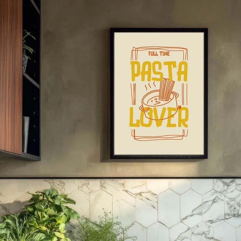 PastaLover Archival Canvas Wall Art - Black,Brown media 3
