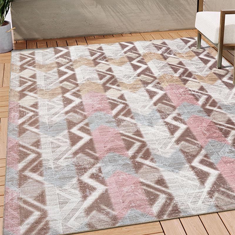 Stella Geometric Polyester Carpet - Blush media 3