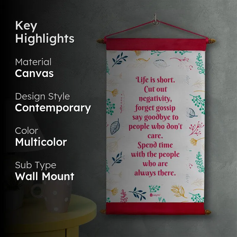Life Is Short Flora Canvas Wall Accent media 2