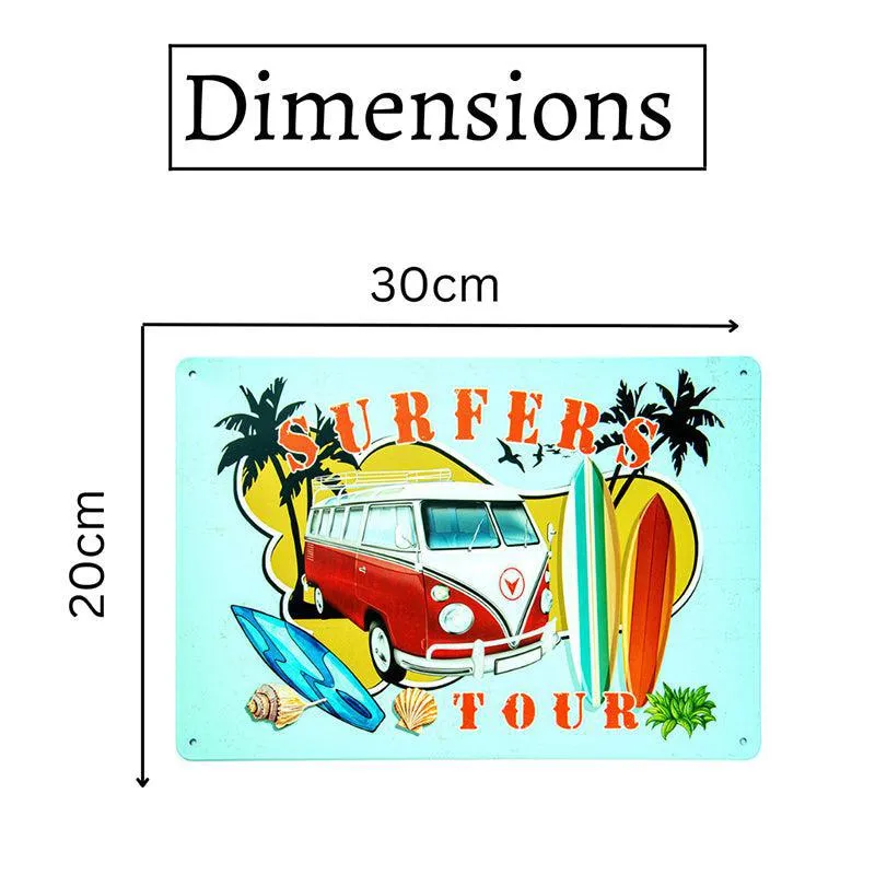 Surfer Tour Retro Metal Wall Accent media 7