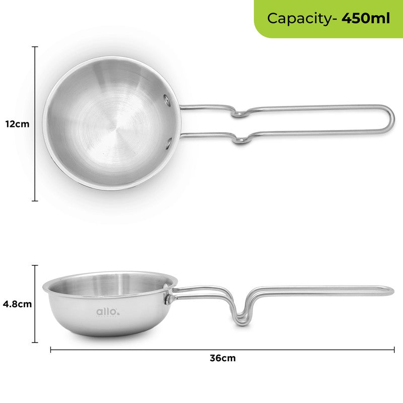 Swad Stainless Steel Tadka Pan - 320 ML media 10