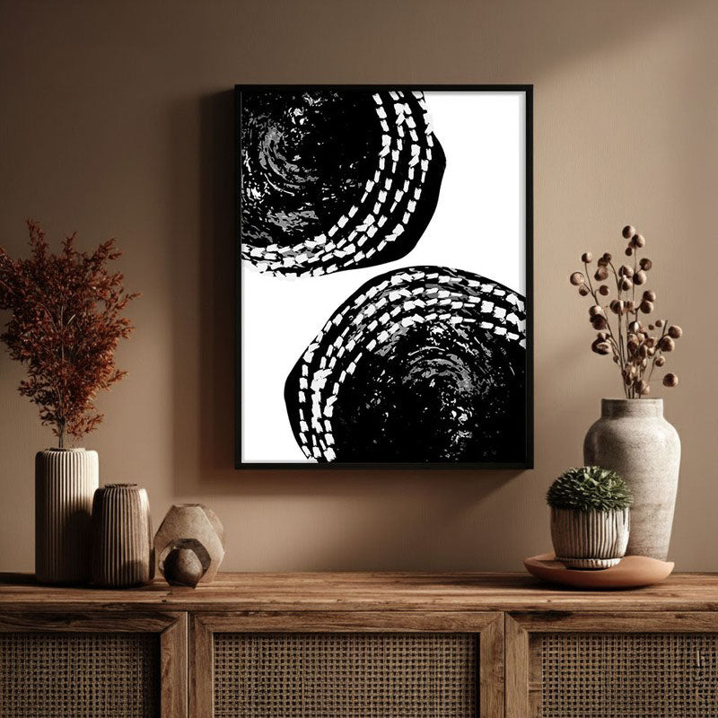 Inky Scribbles Framed Canvas Wall Painting media 3