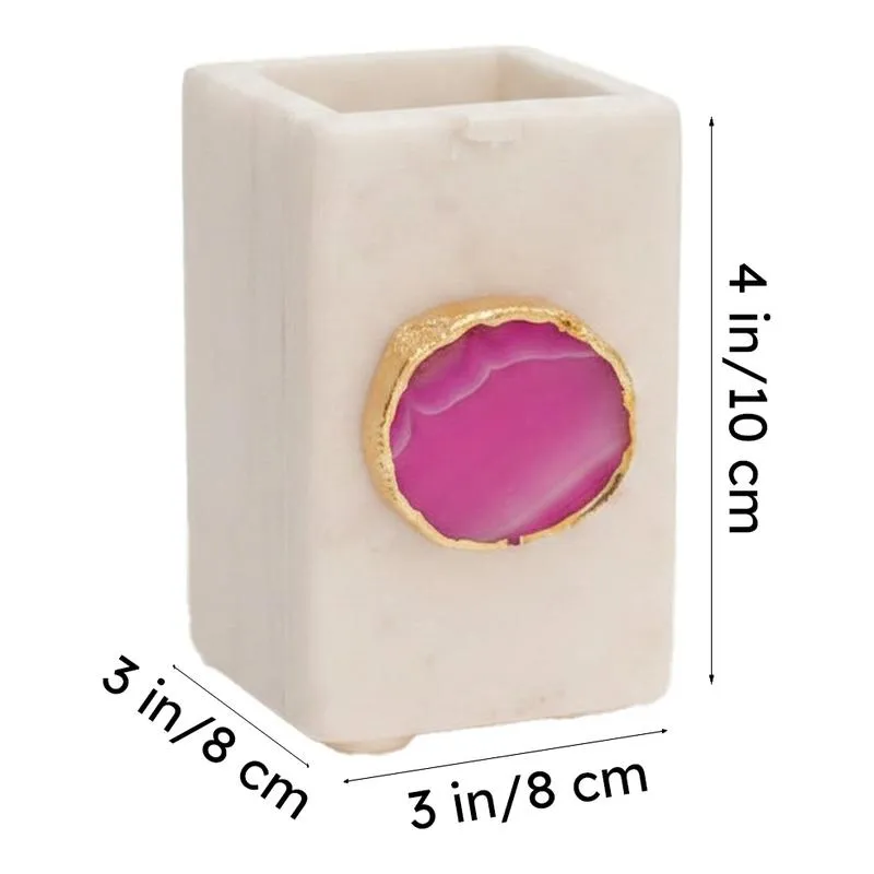 Kade Marble Agate Stationary Holder - Pink media 6