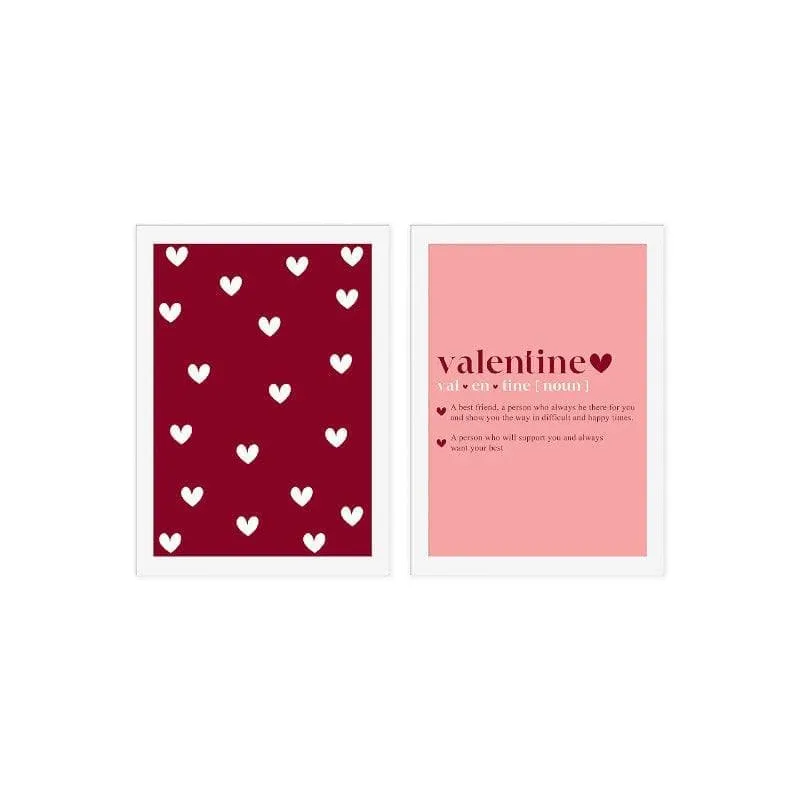 Be My Valentine Paper Wall Art - Set Of Two media 3