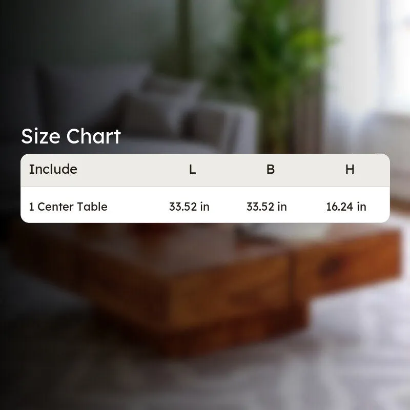 Tervon Sheesham Wooden Center Table - Brown media 9