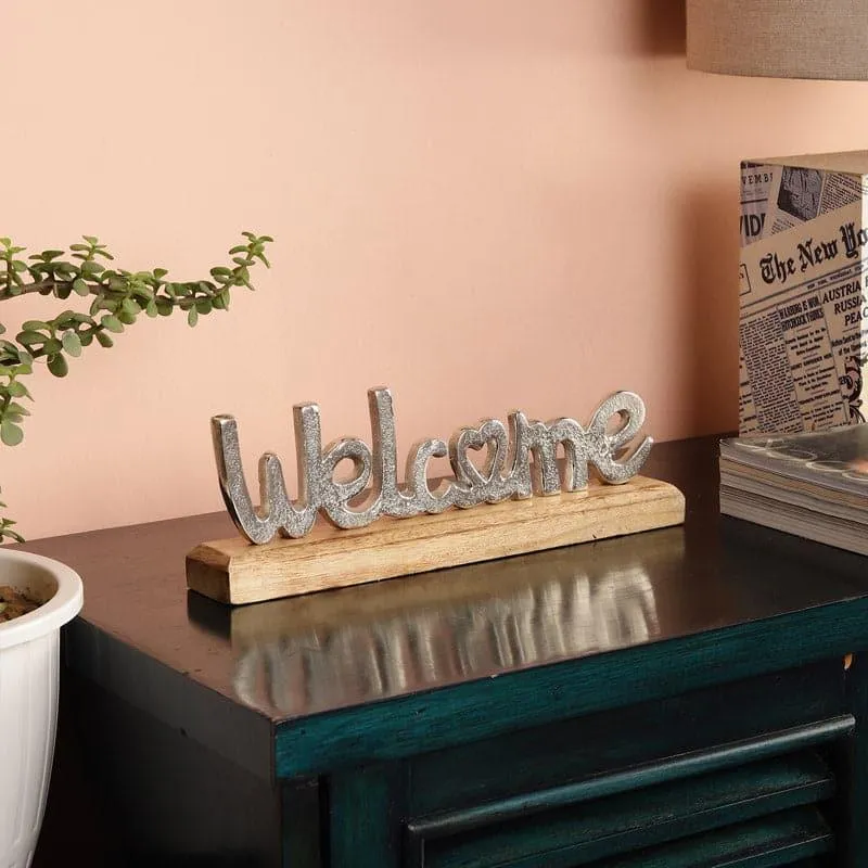 Warm Welcome Typography Showpiece - Silver media 1