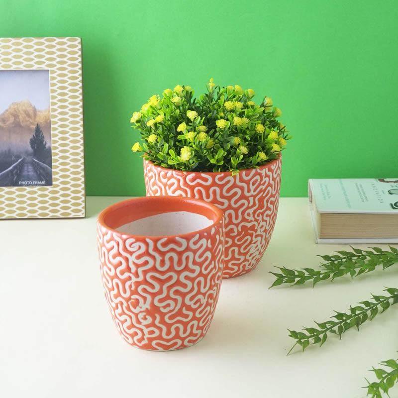 Magic Maze Planter (Orange) - Set Of Two media 3