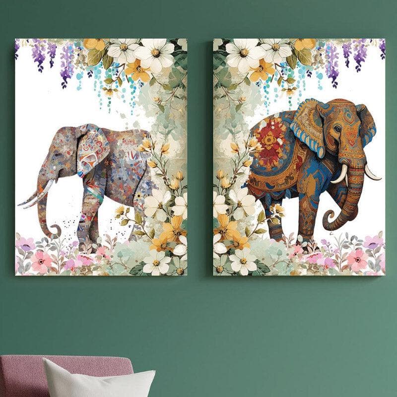 The Royal Entry Wall Painting - Set Of Two