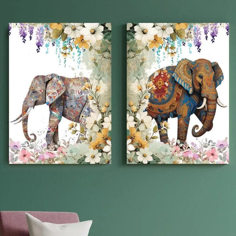 The Royal Entry Wall Painting - Set Of Two media 1