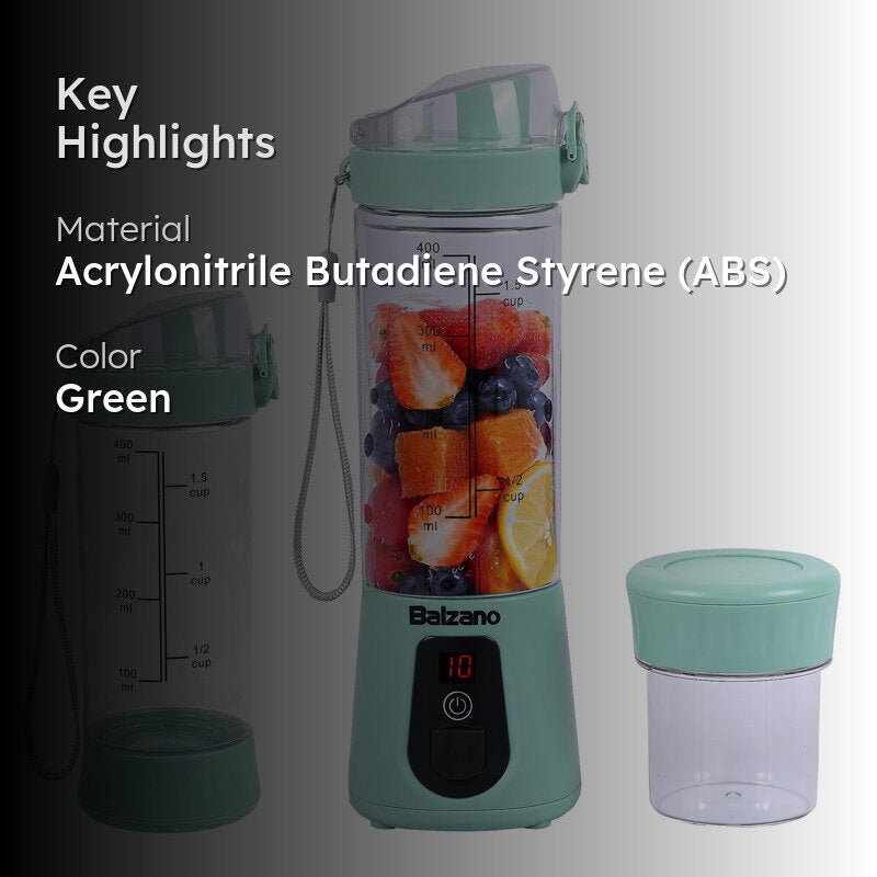Balzano Wireless Travel Blender - Green media 2