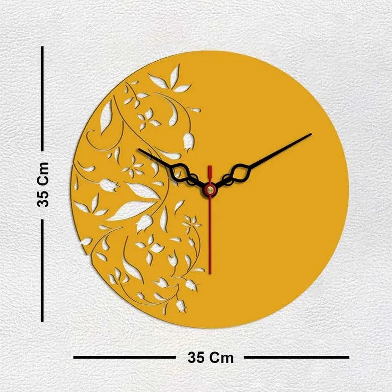 Bloom Pattern Wooden Wall Clock media 6