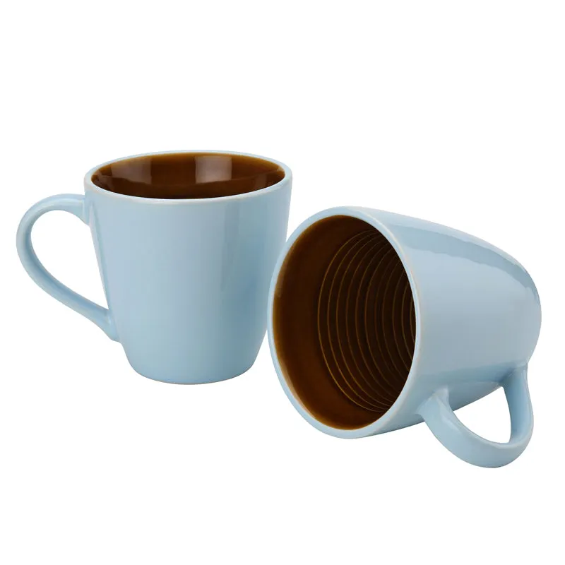 Karvaa Ceramic Coffee Mug (Arctic Blue/350 mL Each) - Set Of Two media 3