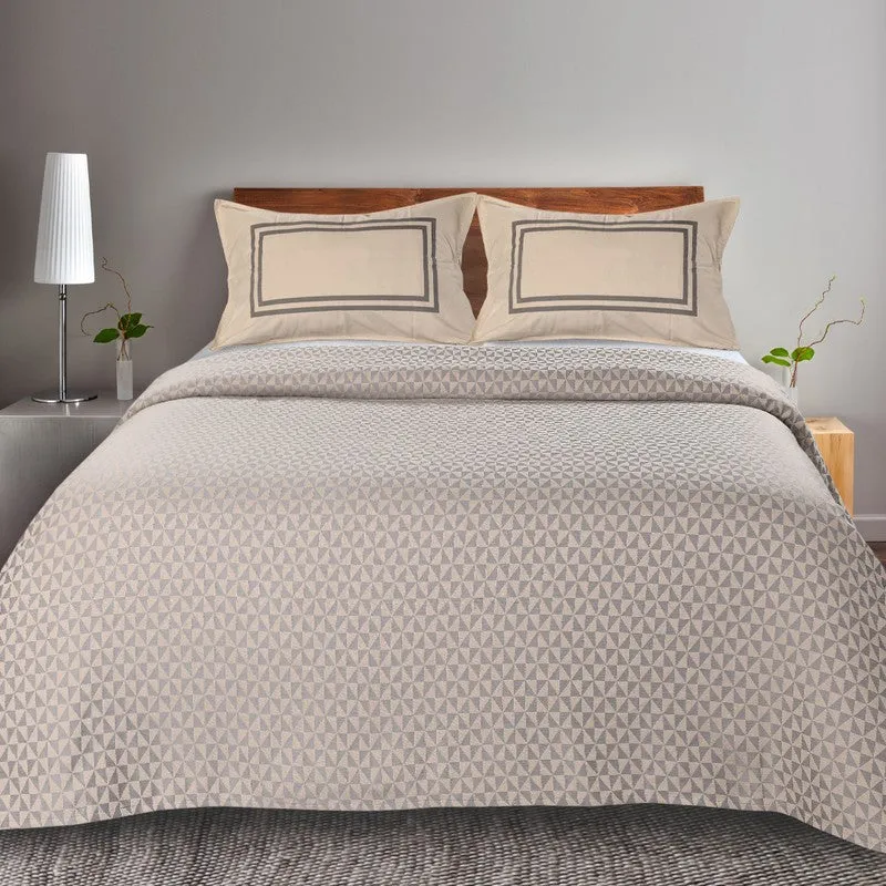 Pixel Nest Cotton Bedsheet (Grey) - 224 TC media 3
