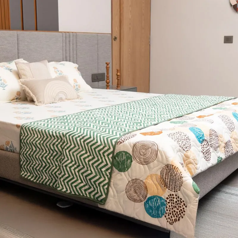 Urban Space Turkey Reversible Dohar (Green) - 120 GSM media 1