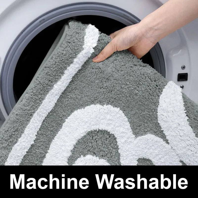Bath Time Microfiber Bath Mat - Grey media 6