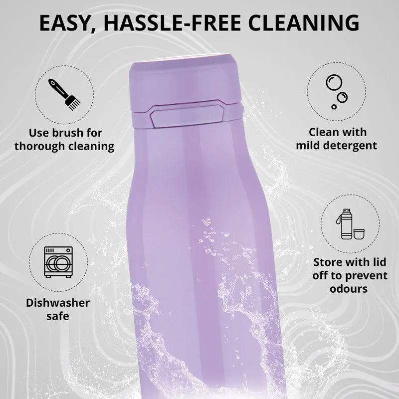 Bergner Walking Liquid Luxe Thermosteel Hot And Cold Flask (Purple) - 500 mL media 5