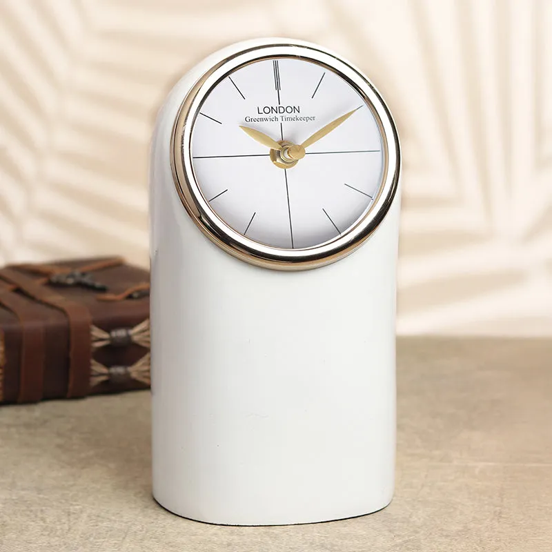 Lilt Analog Table Clock - White media 1
