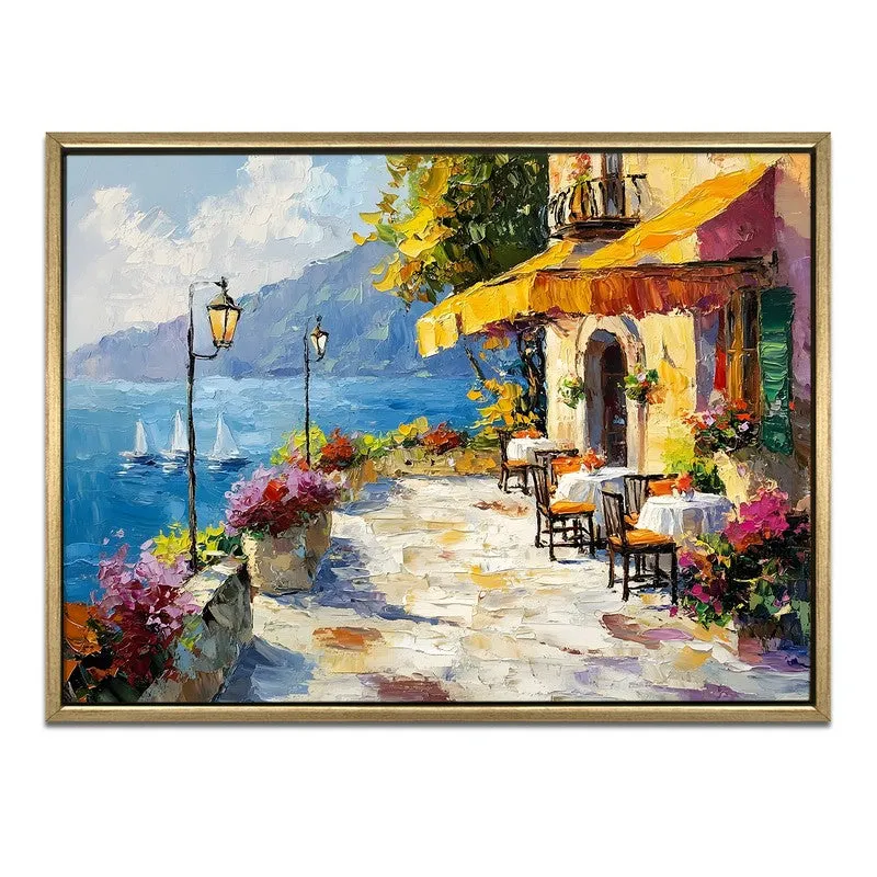 Harborfront Canvas Wall Painting With Frame media 3