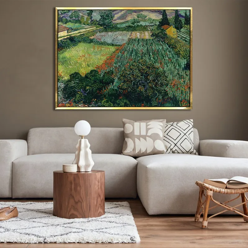 Harvest Rows Canvas Wall Painting With Frame media 4
