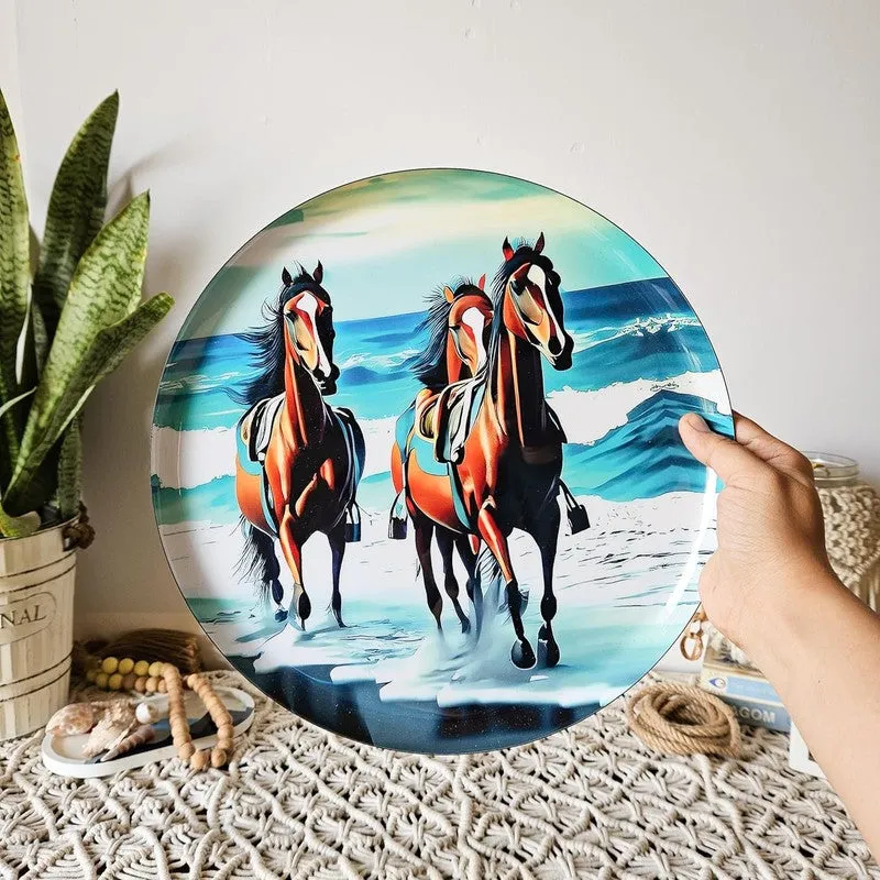 Scenic Art Round Metal Wall Plates - Set Of Five media 4