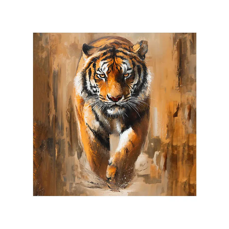 Ferocious Tiger Poly Canvas Wall Painting media 5