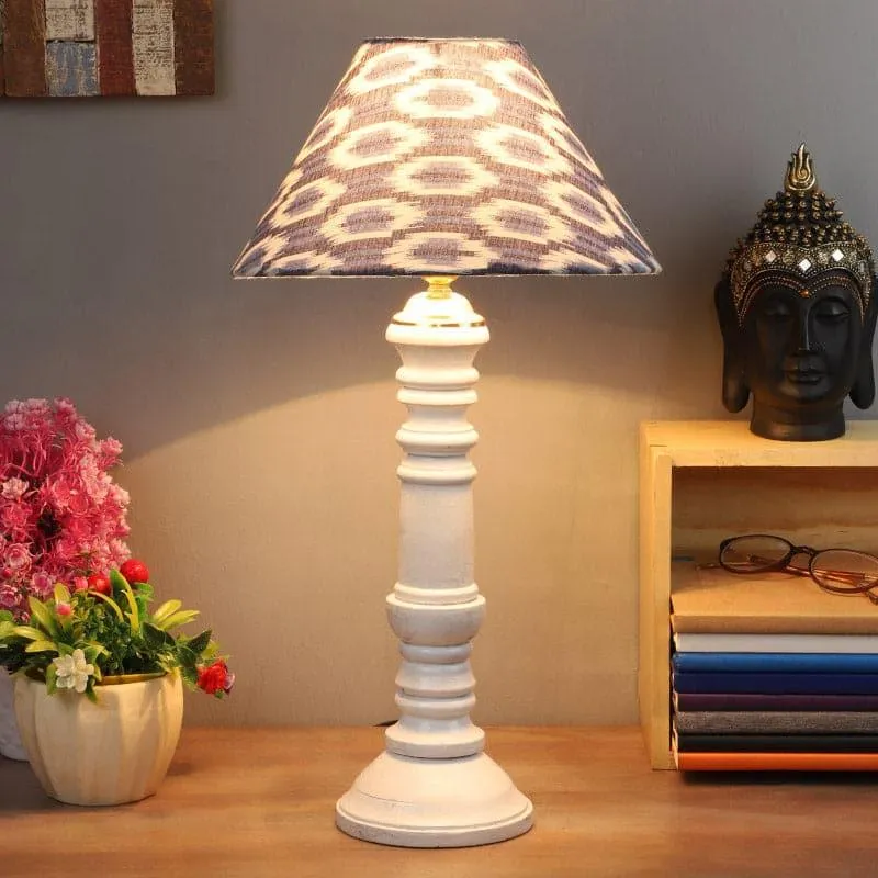 Lois Araceli Fabric Table Lamp - Blue,White media 1