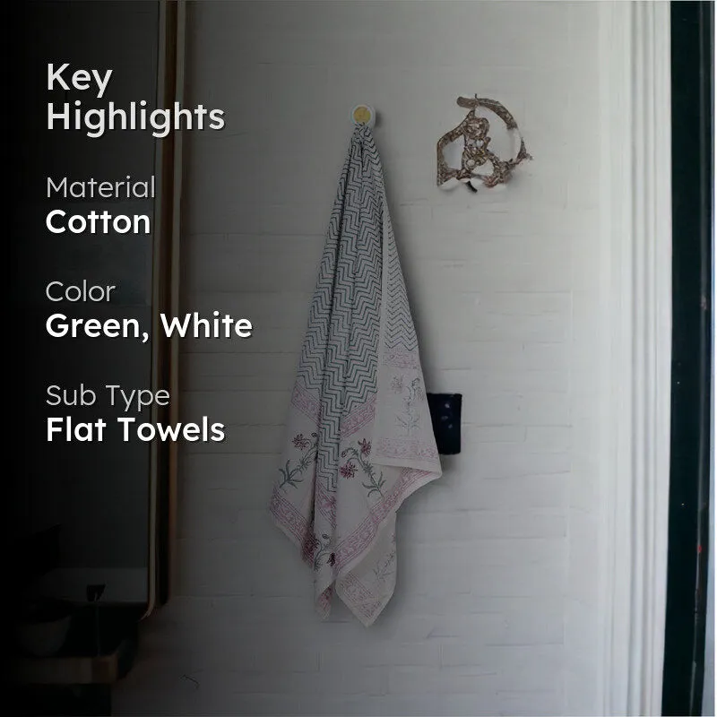 Amuda Floral Waffle Bath Towel media 2