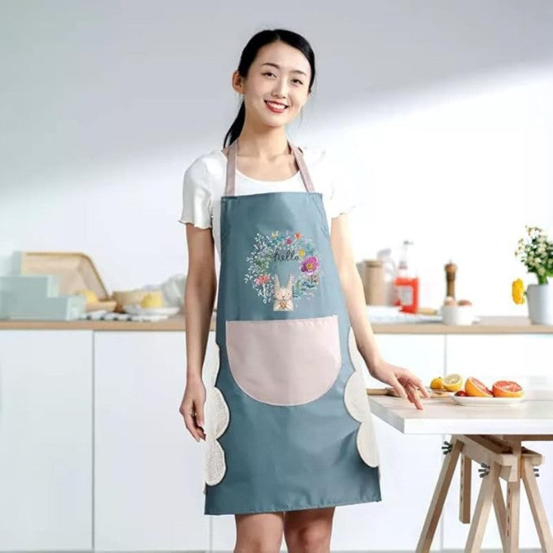 Waterproof Blue Chef Apron Comfortable PVC Kitchen Wear media 4