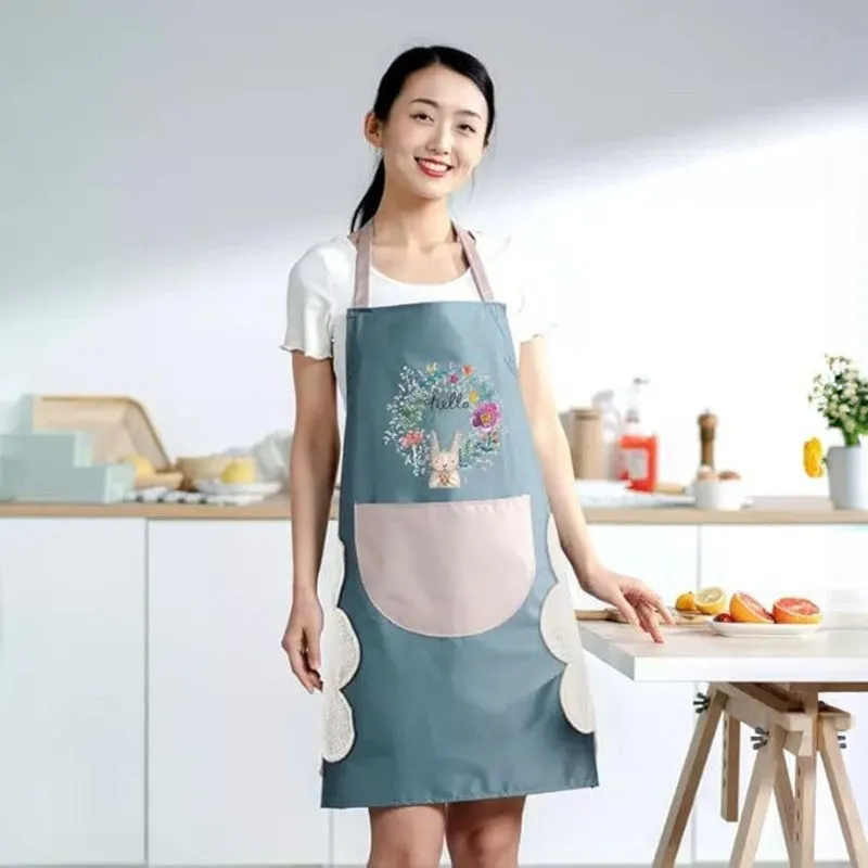 Waterproof Blue Chef Apron Comfortable PVC Kitchen Wear media 4