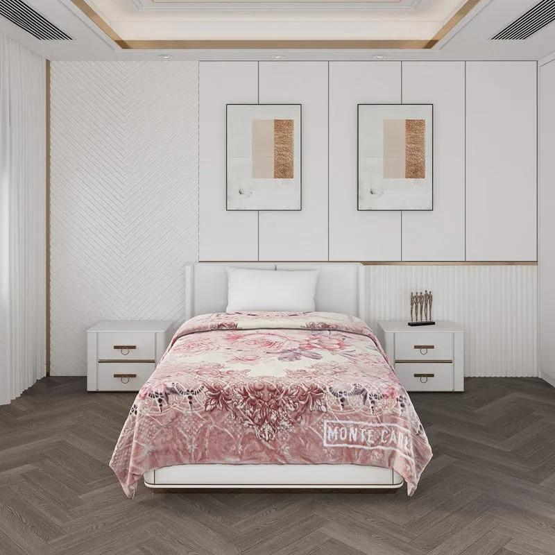 Monte Carlo Blush Blossom Blanket (Pink) - 1000 GSM media 4