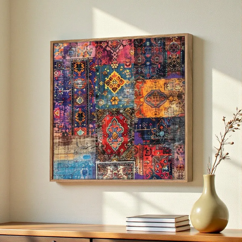 Block Prints Wall Art With Frame - Brown media 3